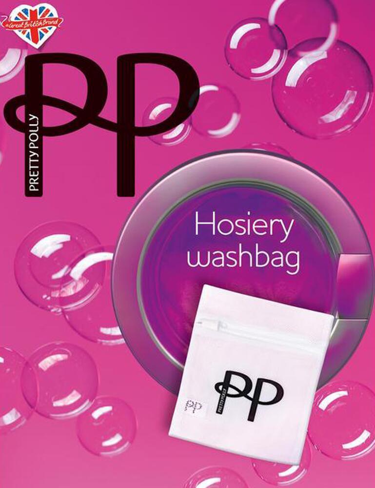 Hosiery Wash Bag Pretty Polly Zip Washbag For Tights, Stockings, Hold Ups, Small
