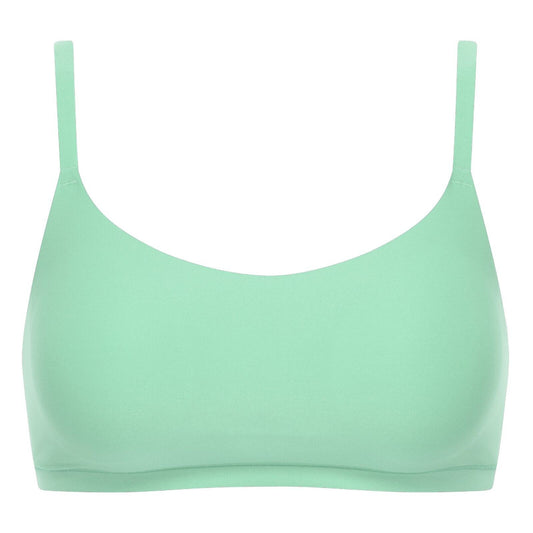 Chantelle Soft Stretch Bralette Padded Bra Top Slim Straps Mint Green C16A20