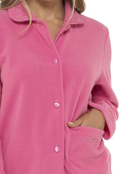 Fleece Bed Jacket Beautiful Embroidered Detail Bed Jacket Button Through