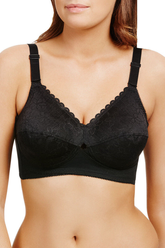 Berlei Black Bra B510 Bra Classic Non-Wired Bra From Berlei Lingerie Cross Front