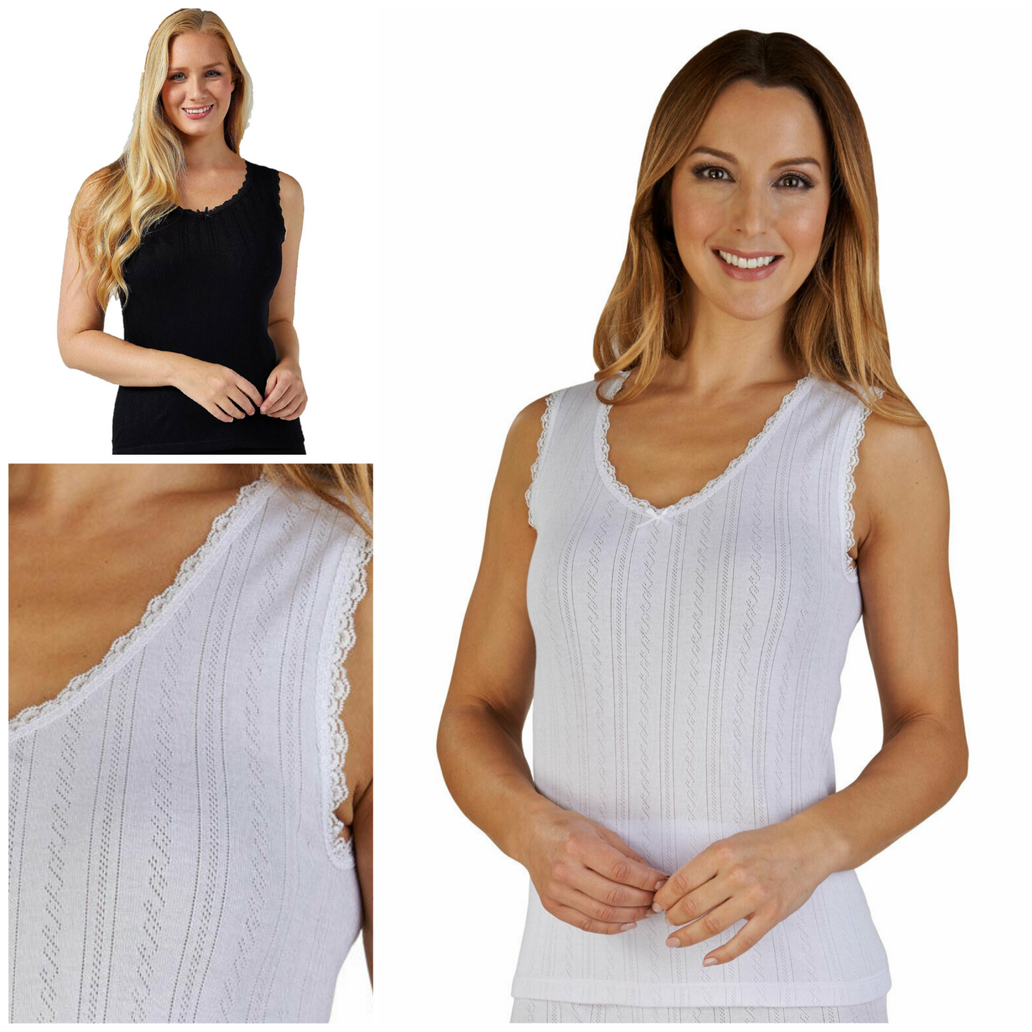 Ladies Thermal Sleeveless Top Thermal Vest Base Layer Slenderella Underwear