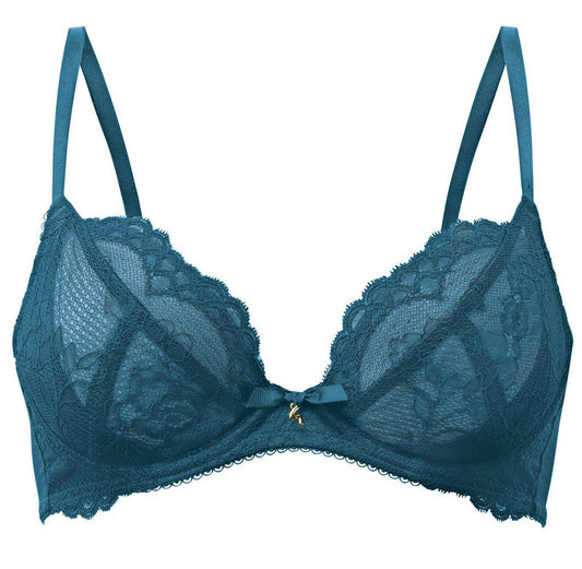 Gossard Superboost Bra Underwired Plunge Bra 7725 Non Padded Ink Blue