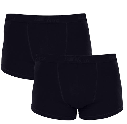 Mens Boxer Shorts 2 Pack of Cotton Rich Mens Boxers Black Navy Green Mens Undies