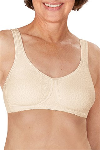 Amoena Jasmin Soft Cup Non Wired Cotton Pocketed Mastectomy Bra - WHITE -  34AA