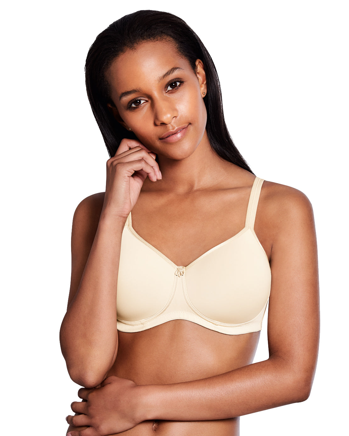 Amoena Mara Pocketed T Shirt Bra - Off White