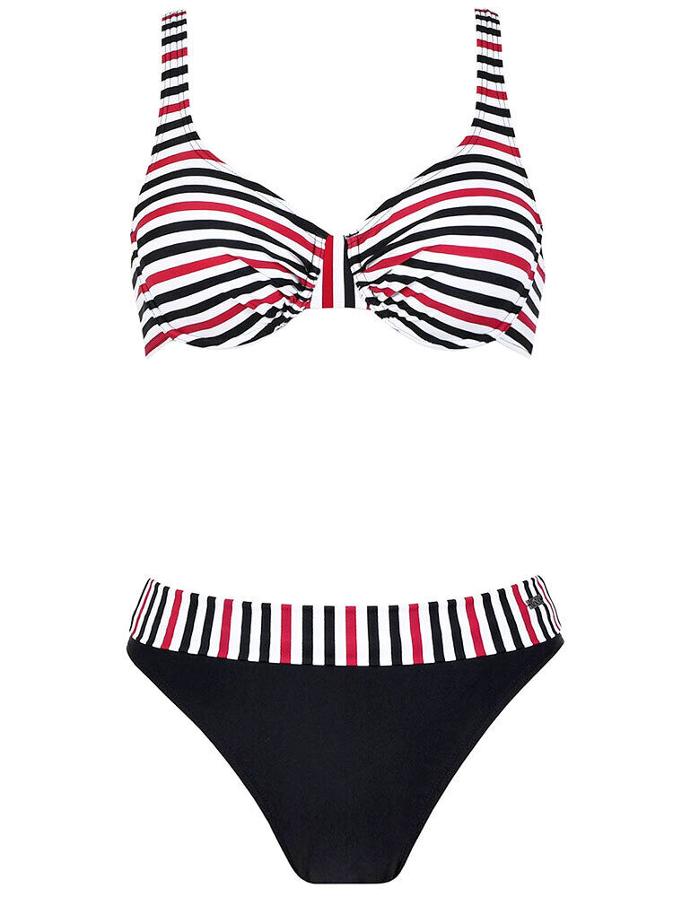 Naturana Striped Underwired Bikini Set