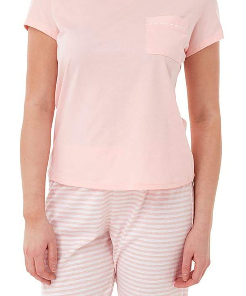 Indigo Sky Ladies Cotton Jersey T-Shirt & Capri Pants Pyjama Set