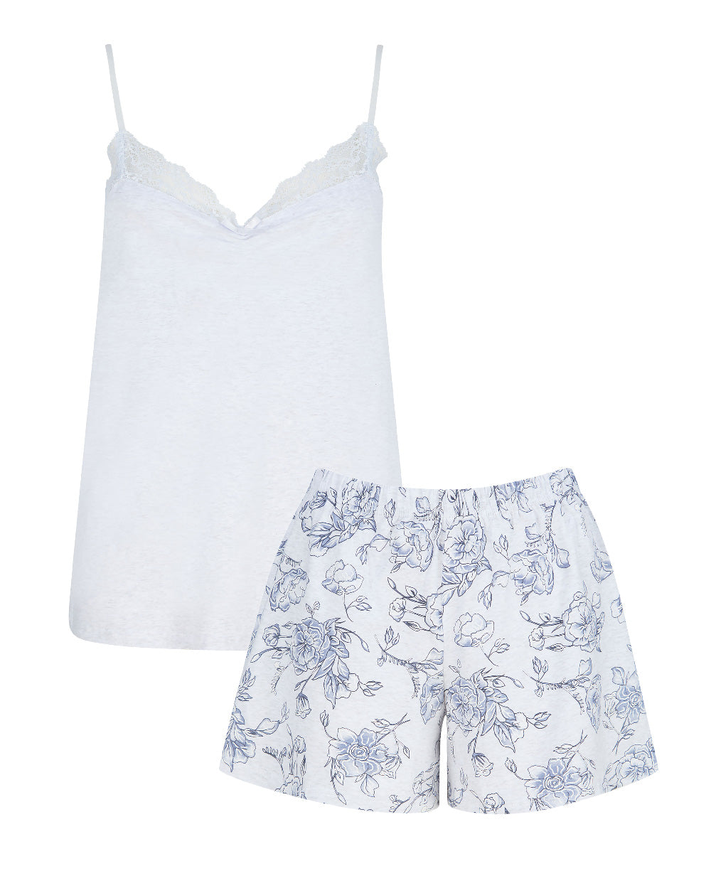 Slenderella Pyjama Shorts and Cami Sketch Floral